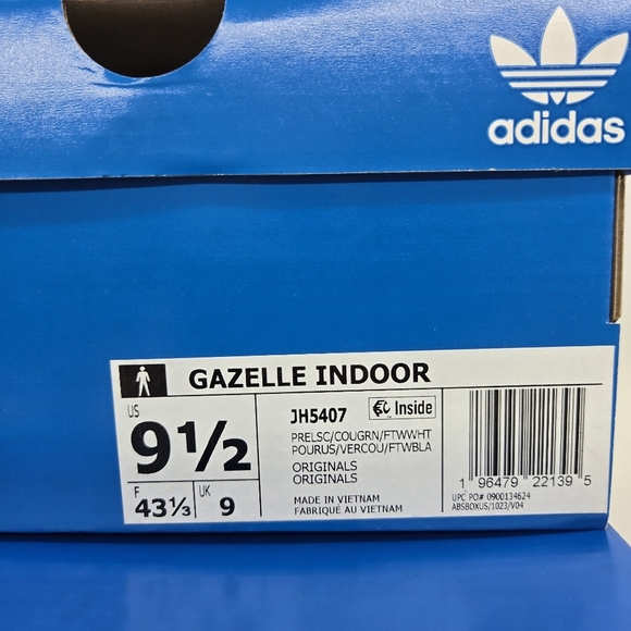 New Adidas Gazelle Indoor \'Preloved Scarlet Court Green\' Men\'s Shoes Size 9.5 main image 4